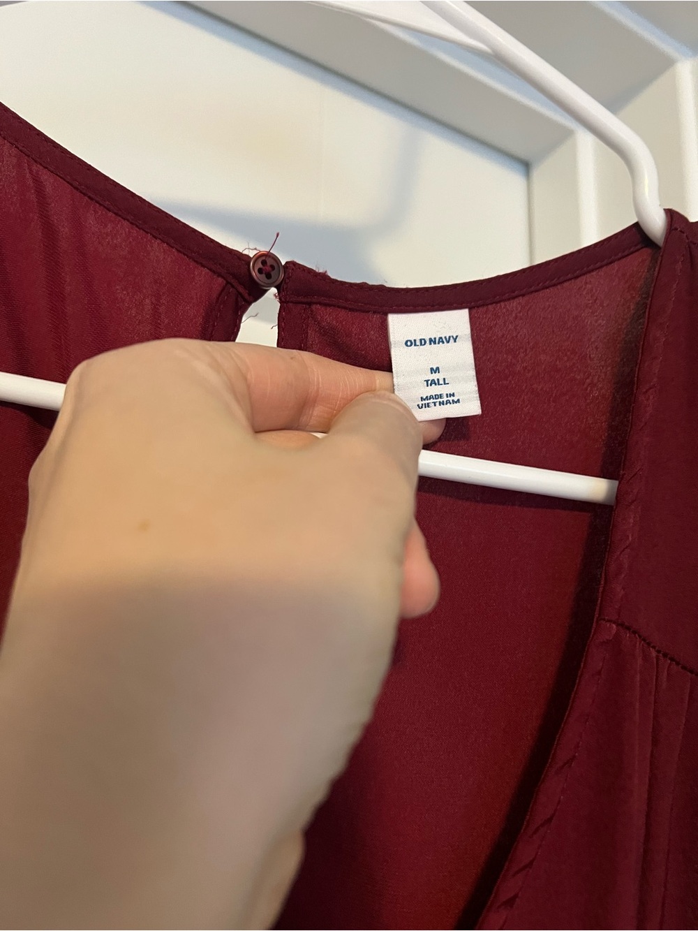Old Navy Burgundy Sleeveless V-Neck Jumpsuit - Picture 4 of 6